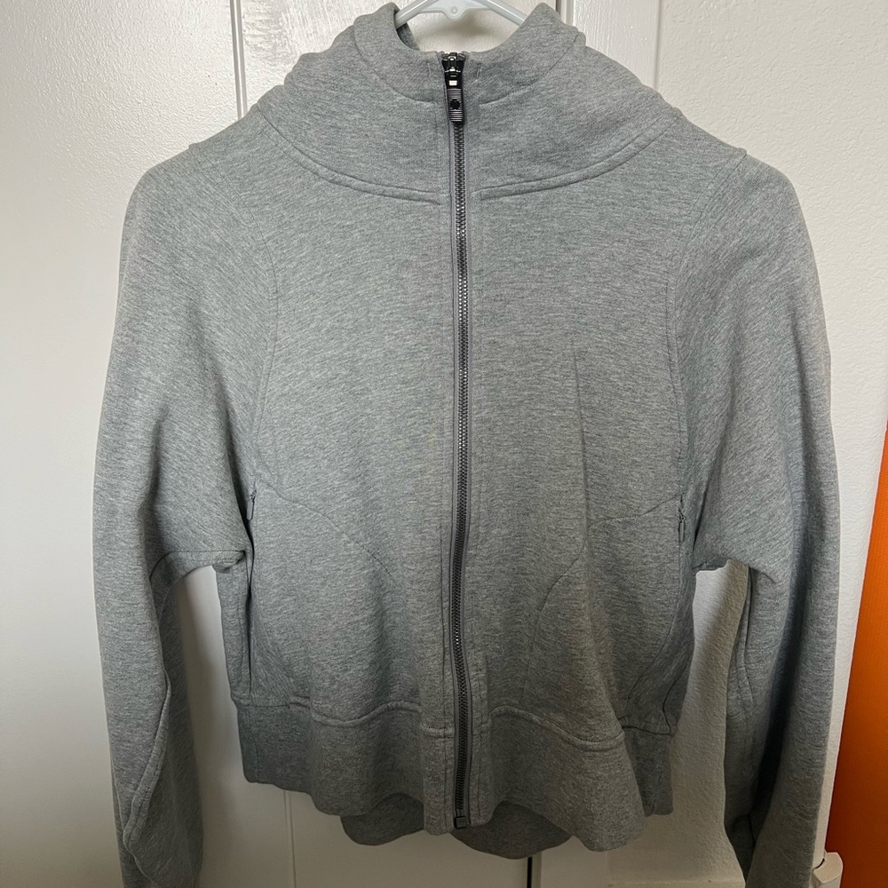 Size 6 gray lululemon zip up jacket